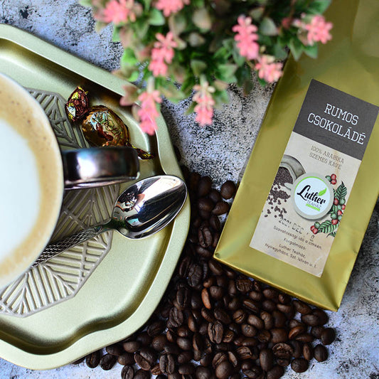100% Arabica Szemes Kávé Rumos Csokoládé 100g
