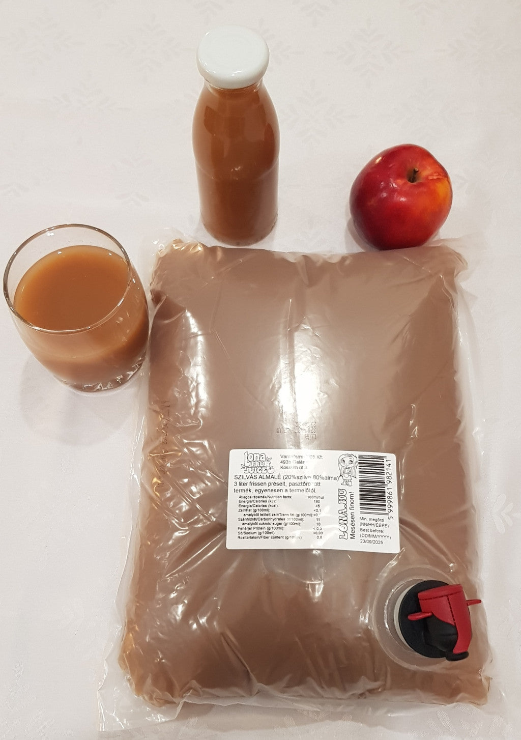 Lona - SZILVA - Alma (20-80%) gyümölcslé -3L -doboz nélkül